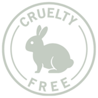 Cruelty-free certification symbol featuring a rabbit icon with the words 'CRUELTY FREE' in a circular design.