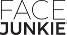 Face Junkie logo in bold black text on a transparent background, featuring the brand name "FACE JUNKIE" in all capital letters, with a clean and modern font. Suitable for versatile branding across different backgrounds.