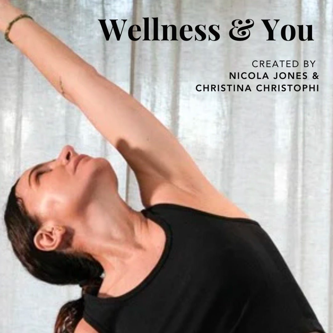 Woman practicing yoga in a stretching pose, promoting mindfulness and wellness. Cover image for &